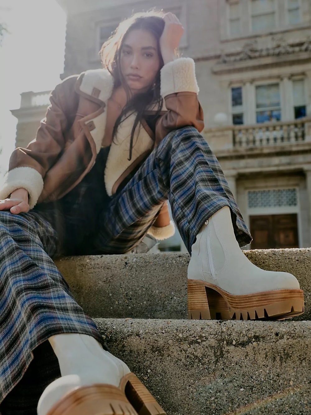 Free People x Jeffrey Campbell Preston Platform Ankle Boots Size 10